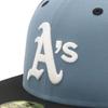 New Era 59FIFTY Cap 71007587 NER37C4035 ATH Fedded Blue New Era Cap Side Patch MLB ONSPOTZ Special Order SIDE PATCH 2Tone UNDER VISOR MLB Oakland