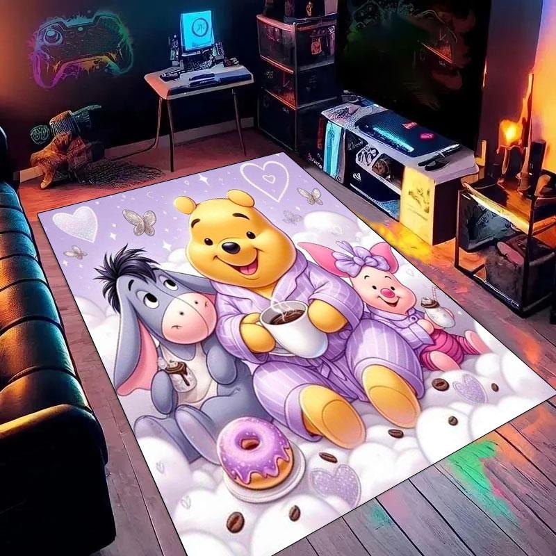 Winnie the Pooh Pattern Rug - Non-slip kitchen mat, outdoor rug, home and bedroom decor, yoga mat, birthday gift.