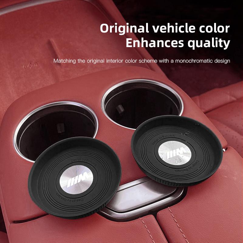 Car Center Console Eco-Friendly Silicone Water Cup Pad For BMW G80 G06 G07 G42 G14 G15 G16 F82 F20 F21 F83 M2 M3 M4 M5 /Stickers JNZSP1