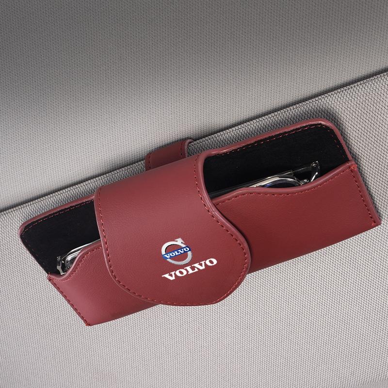 Car Glasses Case Auto Sun Visor Holder Sunglasses Clip For Volvo XC-Classic V60 V40 XC90 S60 XC60 V70 S90 XC40 V90 C40 S40 S80L FE3