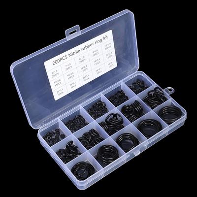 Набор резиновых уплотнительных колец, 200 шт., комплект уплотнений для гидравлической сантехники