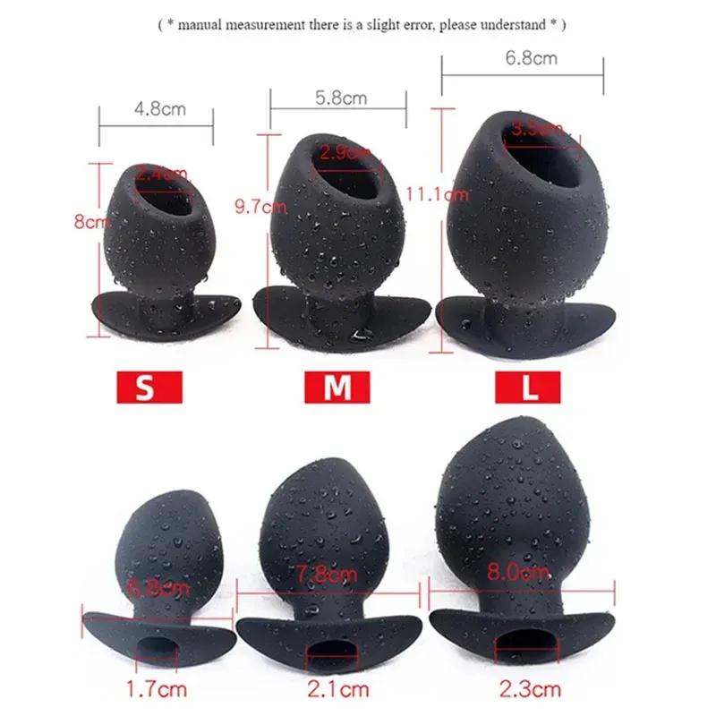 Chalice Shape Hollow Anal Plug,Silicone Tunnel But Butt Plugs,Stretch Anus Ass Buttplug,Prostate Analplug Butplug,Sex Toys