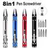 8-in-1 Pen Type Portable Multi Specification with Magnetic Screwdriver High-density Screwdriver Head Head Manual Screwdriver Tool