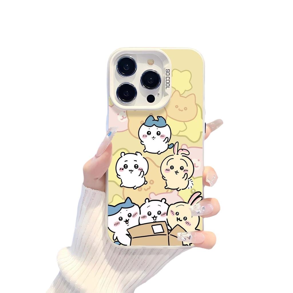 Cartoon Chiikawa iPhone 18 Proma Phone Case 16 Niche 16 Color Silver IMD Frosted Phone Case 13