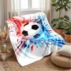 Soccer Ball Energy Burst 2 Theme blanket Lightweight Warm Flannel Blanket Decorative Throw Blanket for Home Decoration