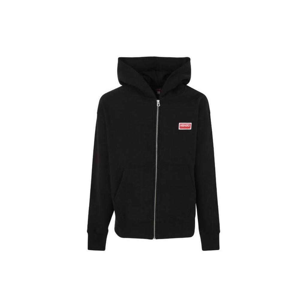 Kenzo logo-embroidered stretch-cotton hoodie FD65SW1004ME99J-