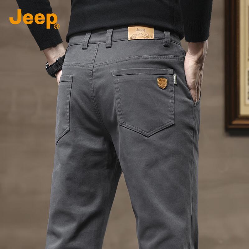 Jeep Мужские премиальные брюки прямого кроя в стиле smart casual