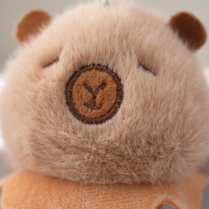 Funny Ice Cream Shape Capybara Plush Toys Keychain Cute Plush Doll Pendant Backpack Decoration Accessories Car Keyring Kids Gift