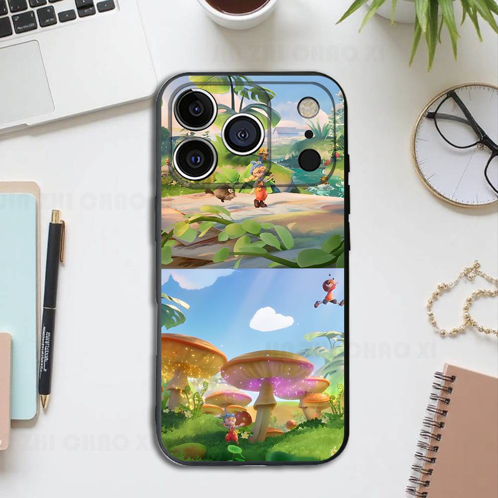 The Little KKingdom of Grains Black Phone Case For IPhone 17 16 15 14 13 12 13 12 11 Pro Max Plus XS XR Silicone Soft Back Cover