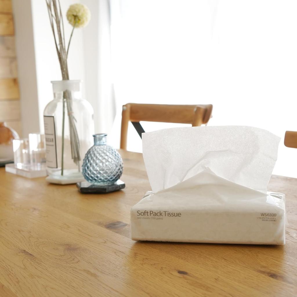 Soft Pack Tissue 300 Sheets 5 Pieces X 24 Packs [Case Sales] (150 Pairs)