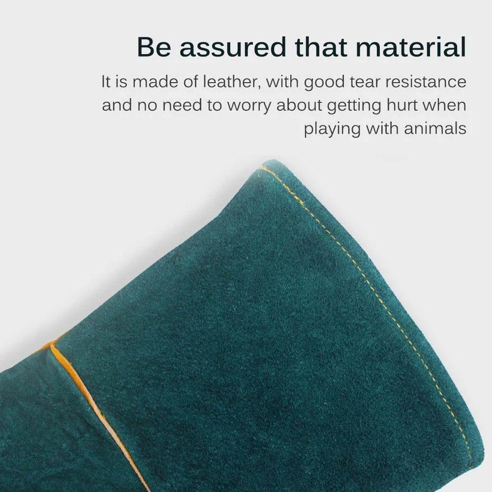 Ultra Long Anti-Bite Safety Glove Anti-Bite Work Gloves Leather Welding  Gloves  Cat Reptiles