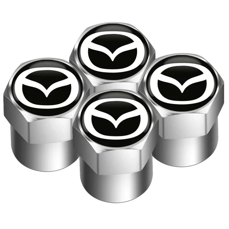 For Car Tire Wheel Valve Caps Cover + Suede Car Key Chain Ring Keychain Mazda CX3 CX-5 CX5 CX7 CX9 MX5 Axela ATENZA Accessories j1