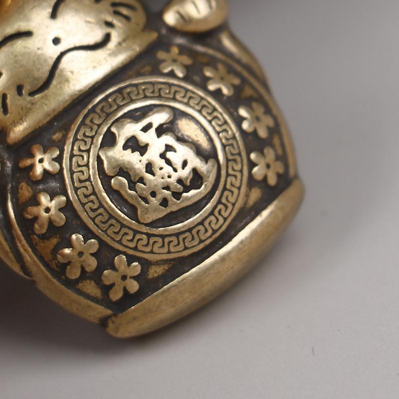 Брелок из чистой меди Lucky Cat, ювелирные изделия своими руками, подвесные аксессуары, брелок, подвеска