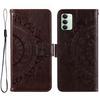 For Xiaomi Redmi 15 5G (EU) (171mm)/4G (EU) (171mm) Stand Case Imprinted Totem PU Leather Wallet Phone Cover with Wrist Strap