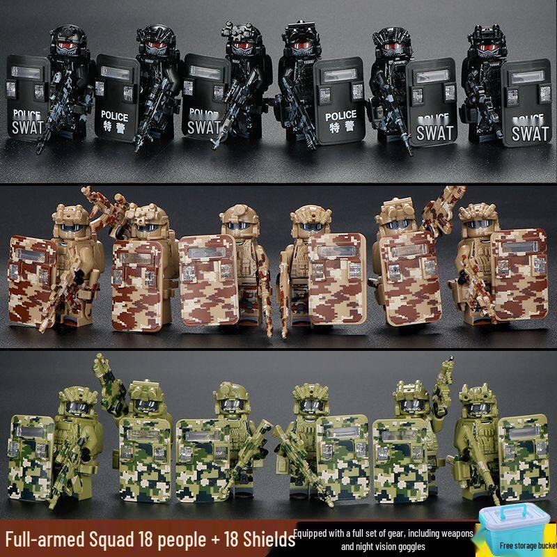 Конструктор Delta Action SWAT: Минифигурки Спецназа и Военное Оружие для Детей.