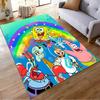 Cartoon Carpet with Rainbow Design for Kids' Room Suitable for use as an anti-slip game mat for living room and bedroom sofas