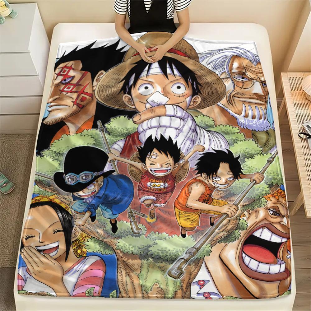 One Piece Straw Hat Grand Fleet Blanket, Warm Throw for Home Use, Great Gift for One Piece Lovers.chl