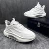 2025 Men's Hidden Heel Breathable White Sneakers: Versatile, Trendy, Thick Sole Casual Dad Shoes