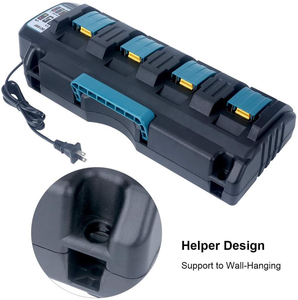4-портовое зарядное устройство с USB-портом для литиевых аккумуляторов Makita 14,4 В/18 В BL1415 BL1815 BH1220 Штекер US/EU/UK/AU