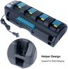 4-портовое зарядное устройство с USB-портом для литиевых аккумуляторов Makita 14,4 В/18 В BL1415 BL1815 BH1220 Штекер US/EU/UK/AU