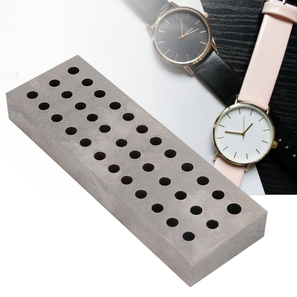 36 Holes Steel Drilling Carving Hole Punching Plate Watch Repairing Accessory Tool