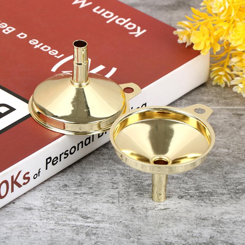 Functional Stainless Steel Gold Funnel Cone Oil Liquid Dispenser Kitchen Tools