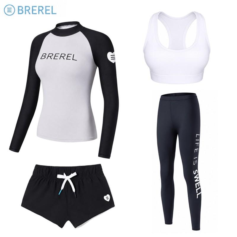 Womens Quick-Dry UV Protection Rash Guard Set Long Sleeve Top Pants Surfing Diving Snorkeling