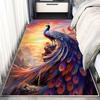3D ковер с принтом павлина для гостиной, журнальный столик, напольный коврик для спальни, прикроватный коврик для коридора, противообрастающий декоративный напольный коврик