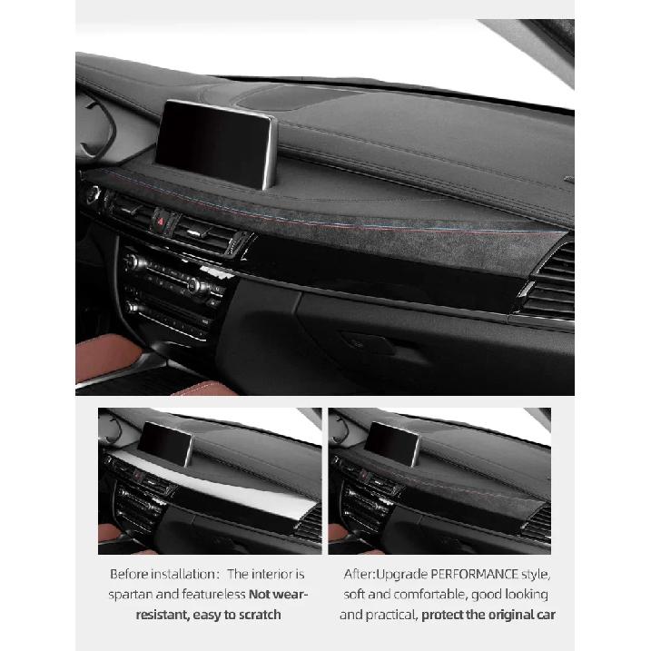 TPIC for BMW X5 F15 X6 F16 2014-2018 Car Center Console Dashboard Panel Decor Strip Auto Carbon Fiber Interior Tuning Accessory