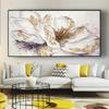 100% Hand Painted Big Size Gold Foil Landscape Flower Simple Modern Abstract Oil Painting No Frame On Canvas Wall Decoration