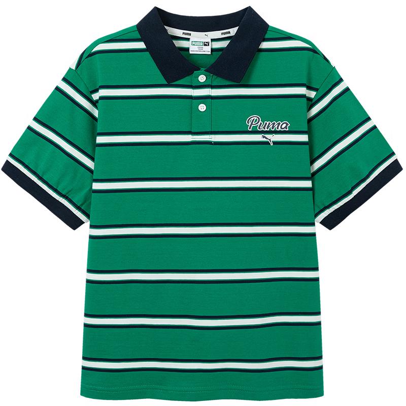 PUMA Kids' Classic Striped Short-Sleeve T-Shirt