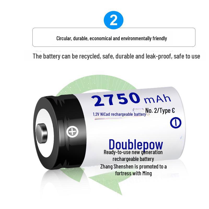 C Type 2750mAh 1.2V Rechargeable Battery for Gas Stove Water Heater