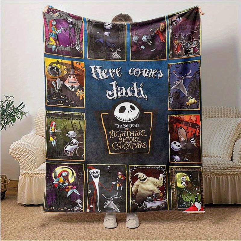 1pc, Here Comes Jack Home Decor Blanket, Perfect as a Sofa Throw, Outdoor Blanket, or Gift, Flannel Coverlet