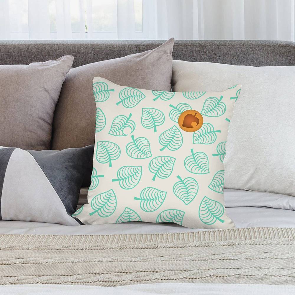 Game Cute A-Animal C-Crossing Pillow Case Short Plush Double-sided Print Square Throw Pillow Covers Sofa Home Cushion Decor