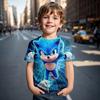 Футболка 2025 Детская одежда Sonic 3D для детей мальчиков и девочек Мультяшный принт Анимация Косплей Одежда Аксессуары
