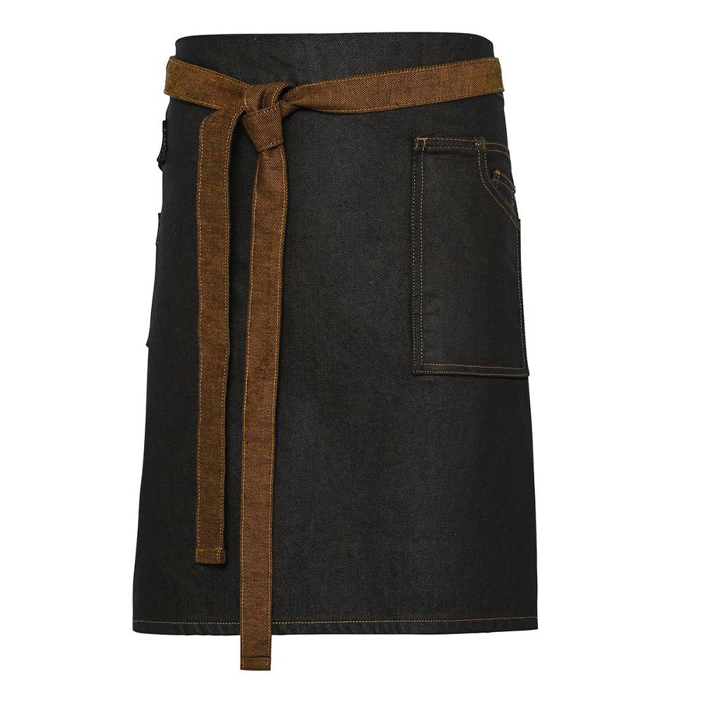 Premier Division Waxed Look Denim Waist Apron