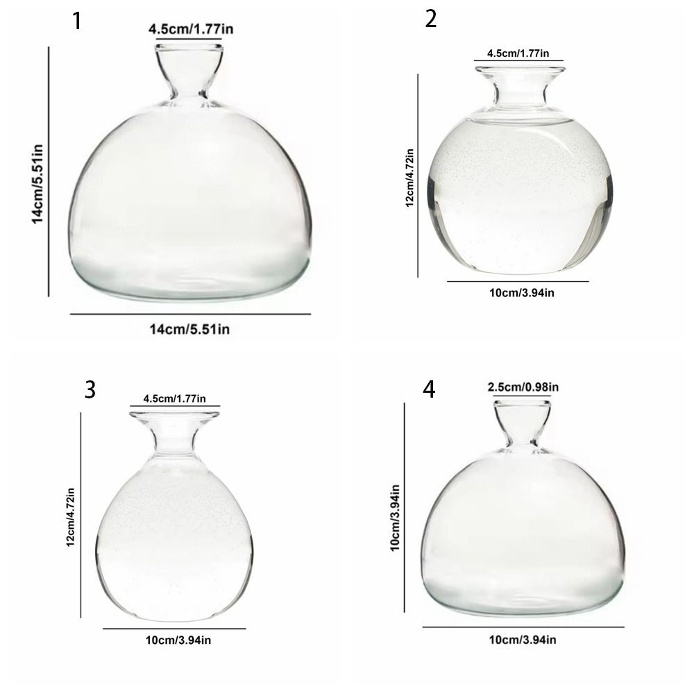 Heat Resistant Japanese Hydroponic Vase Transparent High-grade Glass Vase Container Easy to Carry Special Vase Pot Holidays Gift