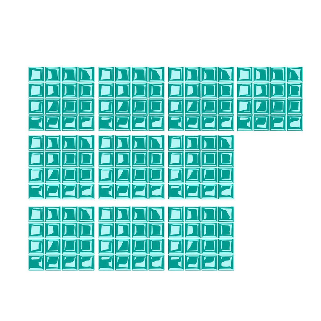 3D самоглазурованные стеклянные наклейки Стеклянная плитка DIY Наклейки на стену Наклейка на пол