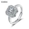 Классическое кольцо Lindon из медного сплава с цирконием, женские ювелирные изделия, свадебный подарок для вечеринки