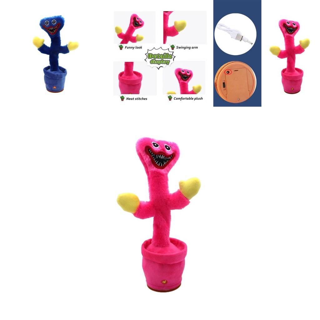 Poppy Playtime Huggy Wuggy Talking Cactus Plush Toy For Kids Interactive And Safe