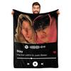 GUOYU Blanket Personalized Blanket Movie Family Picture Custom Soft Flannel Blanket for Home Bedroom Decor Birthday Gift for Sister Mom Dad