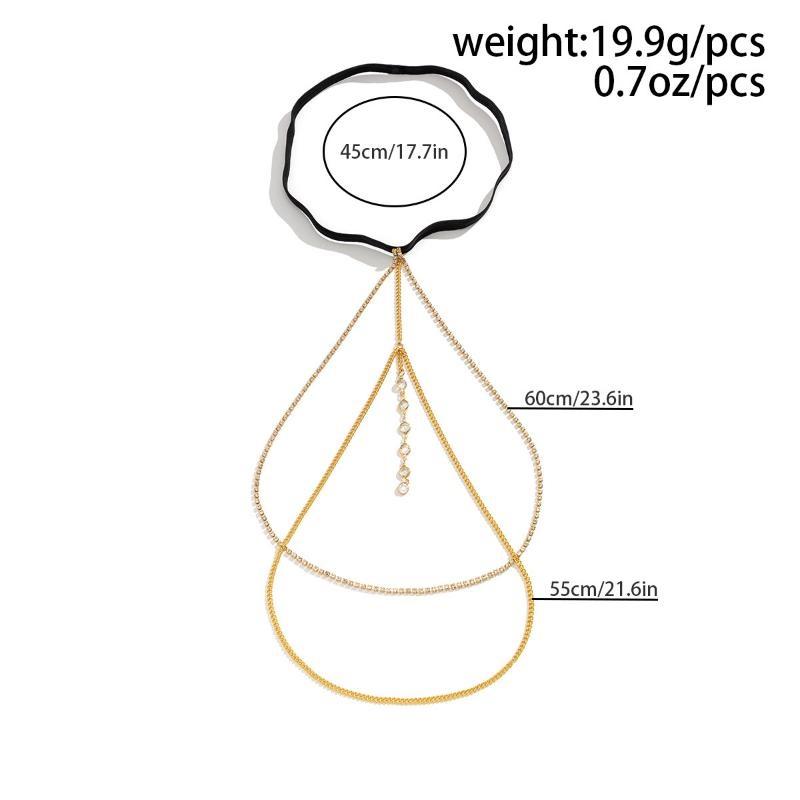 Сексуальная многослойная цепочка с жемчугом и кисточками для женщин, простая регулируемая эластичная цепочка на бедро, пляжные украшения для тела
