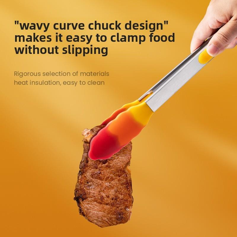 Silicone Food Tongs With Nonslip Grip For Grilling And Baking
