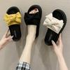 Slippers Women's Summer Outer Wear Ins Trendy New Bow Thick-bottomed Muffin One-word Drag Versatile Beach Sandals