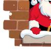Santa Claus Breaking Wall Christmas Stickers Removable PVC Decals Funny Santa