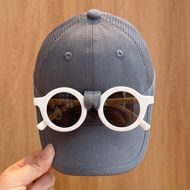 Съемные очки Детская шляпа Детская бейсболка из сетки для мальчика Корейский стиль Модная детская весенняя бейсболка для девочки
