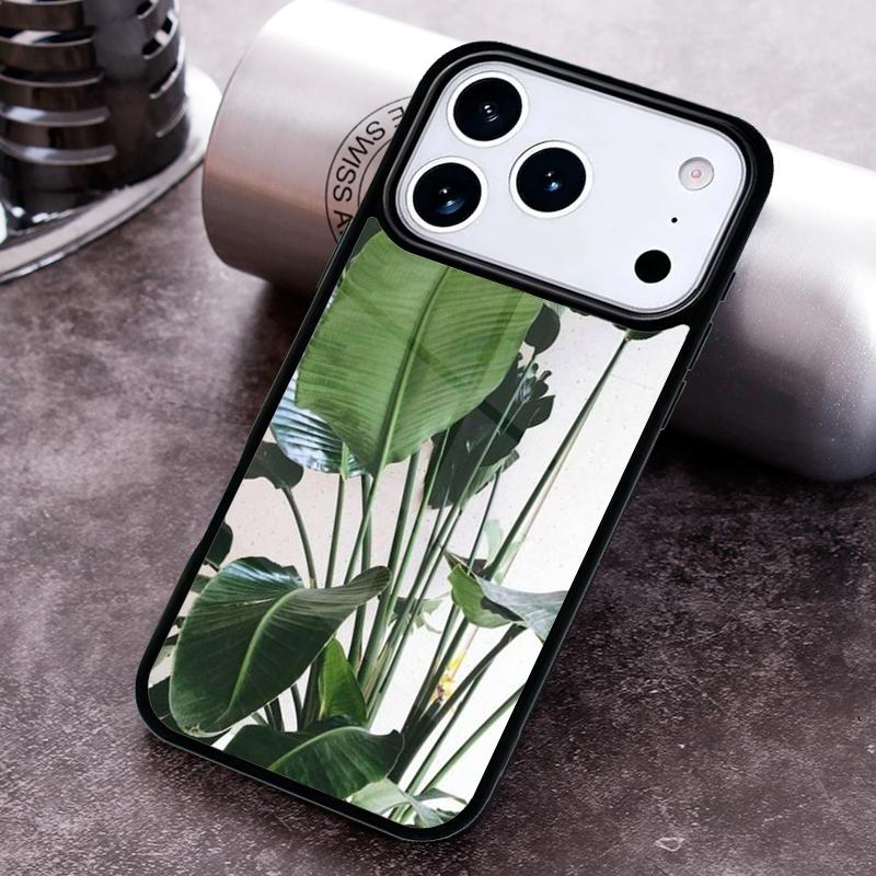 Monstera Flower Tropical Green Leaves Phone Case for iPhone 17 16 15 Pro Max Air 14 13 12 11 Plus Shockproof Capa Cover