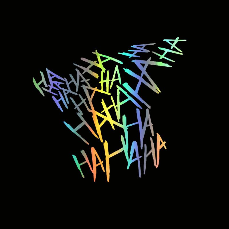Автомобильная мотоциклетная наклейка HAHAHA Joker, наклейки на мотоциклетный шлем, светоотражающие наклейки для автомобиля, авто, забавная наклейка на шлем, виниловый Стайлинг, Декор