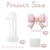 Number balloon set baby pink bow balloon ,white and pink balloon birthday proposal, weddingballoon decoration
