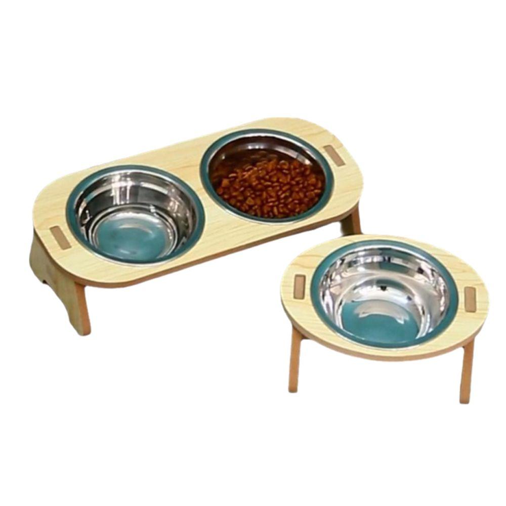 Деревянная миска для кошачьего корма Нескользящая миска для собачьего корма Практичный контейнер для кошачьего корма Дом